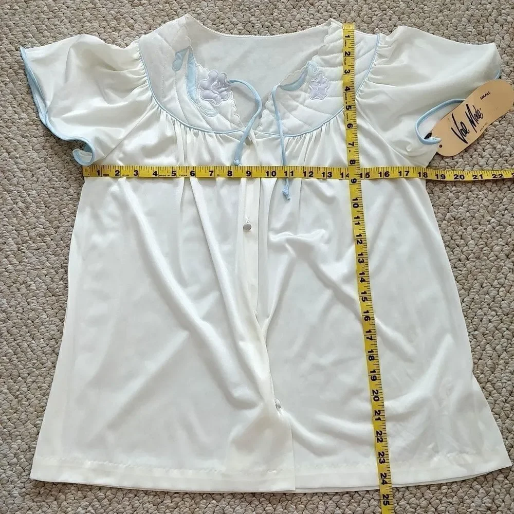 Rare vintage 70s button up PJ top sz S NWT - Picture 3 of 6